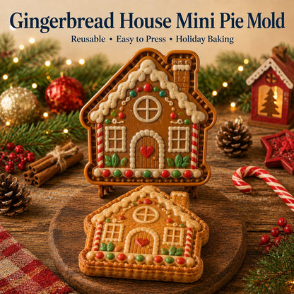 🎄Christmas Cookie & Mini Pie Molds – 8 Festive Designs for Holiday Baking (Reusable & Easy Press)🎅