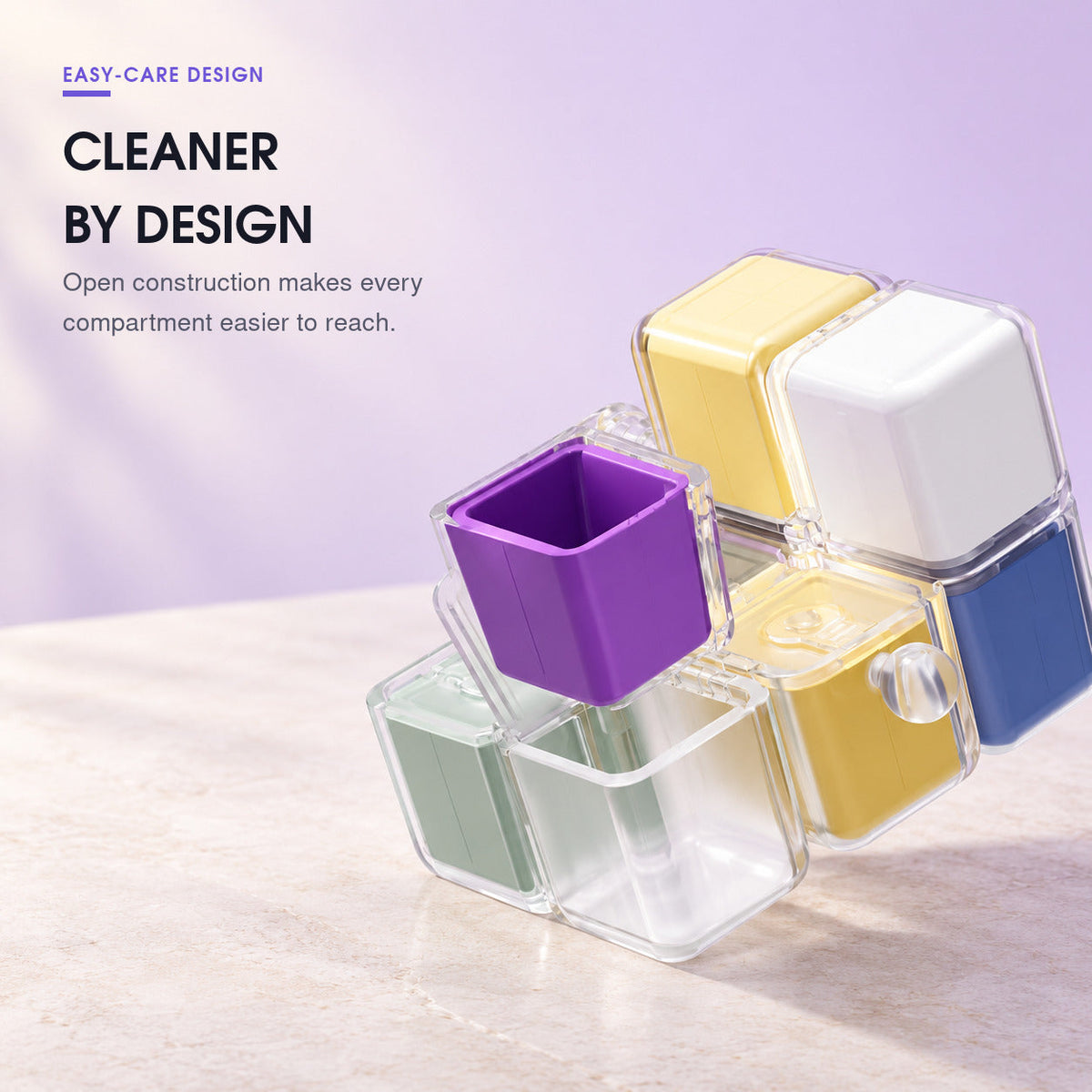 💊8-Compartment Rotating Cube Pill Organizer