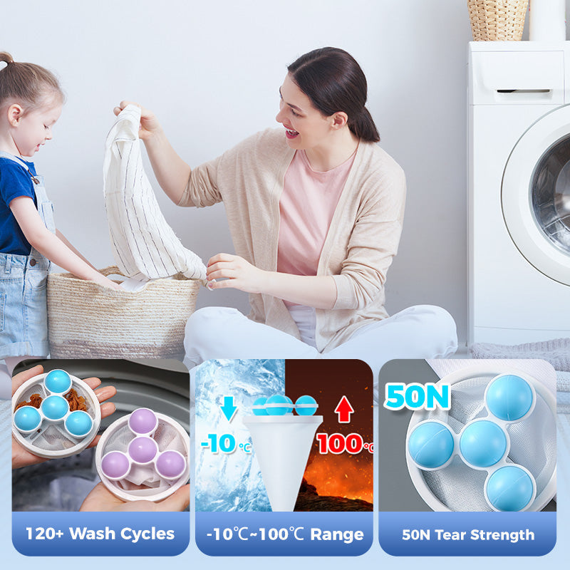 🐶 3-Pack Floating Pet Hair Catcher – Laundry Lint & Tissue Filter Bag for Washing Machine