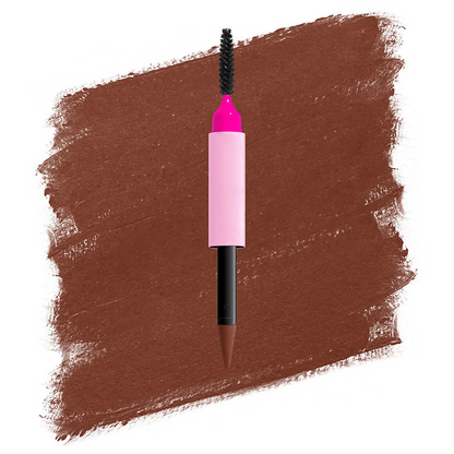 Double-ended fine-tipped eyebrow pencil