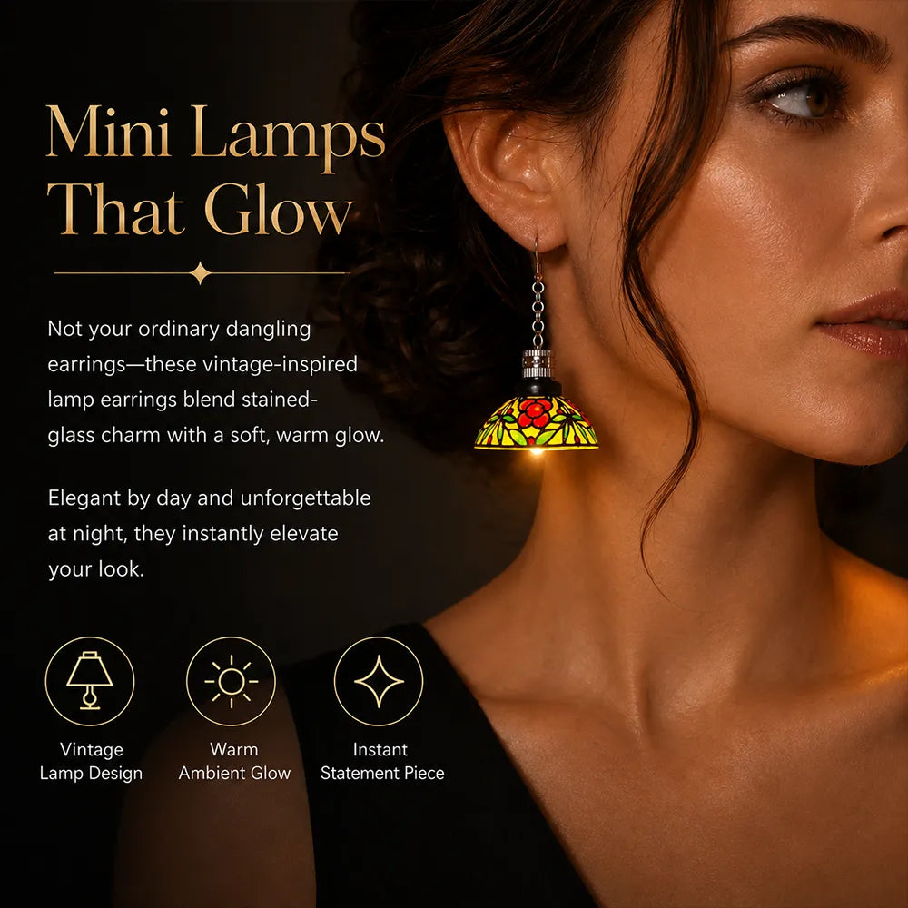💡Handmade Vintage Light-Up Chandelier Earrings