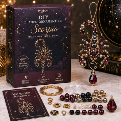 ✨ Zodiac Blessing Beaded Ornament DIY Kit – Create A Meaningful Handmade Keepsake Inspired By Your Star Sign