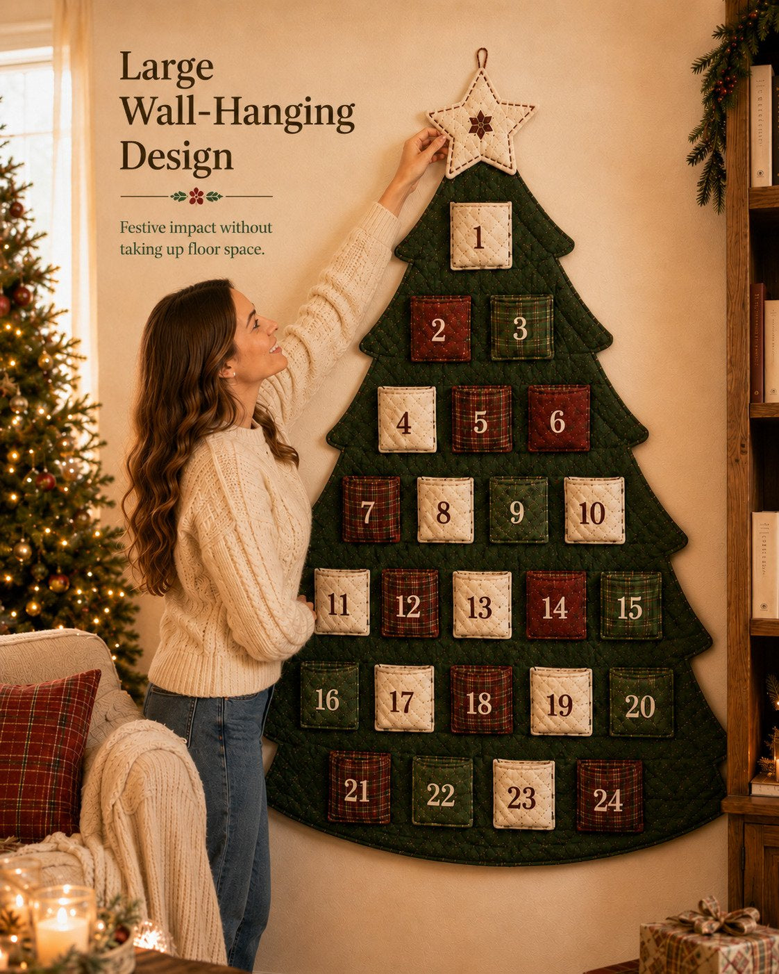 🎄 DIY Christmas Tree Advent Calendar Sewing Kit – 5 Styles, Reusable Holiday Tradition