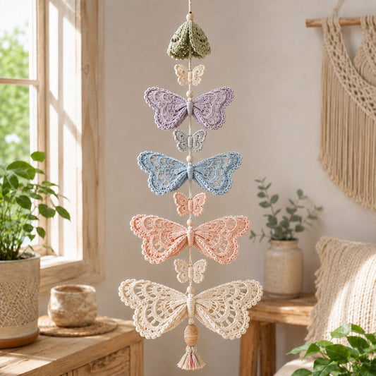 🧵 DIY Crochet Mobile Kit – Relaxing Handmade Craft with 6 Themes for Home Decor