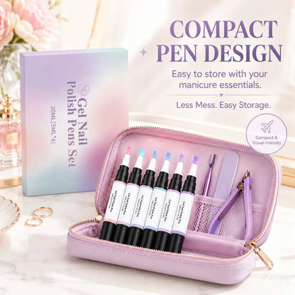 ✨6 Colors Shimmer Pearl Gel Nail Polish Set