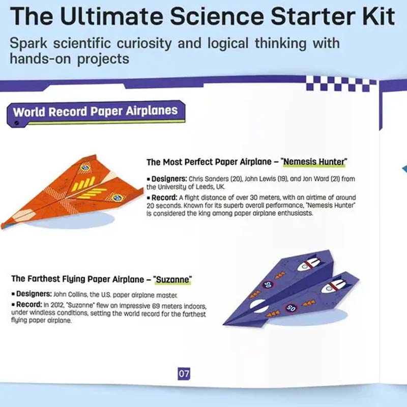 ✈️ Paper Airplane Origami Kit – 16 Designs, Pre-Scored Sheets & STEM Learning