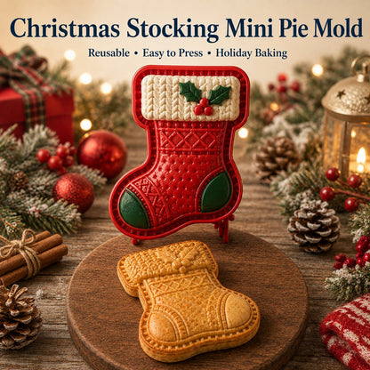 🎄Christmas Cookie & Mini Pie Molds – 8 Festive Designs for Holiday Baking (Reusable & Easy Press)🎅