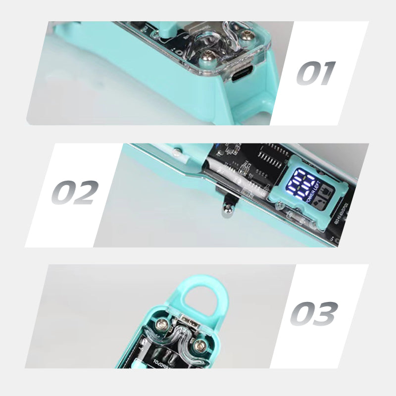 ⚡ Transparent Cordless Hair Trimmer