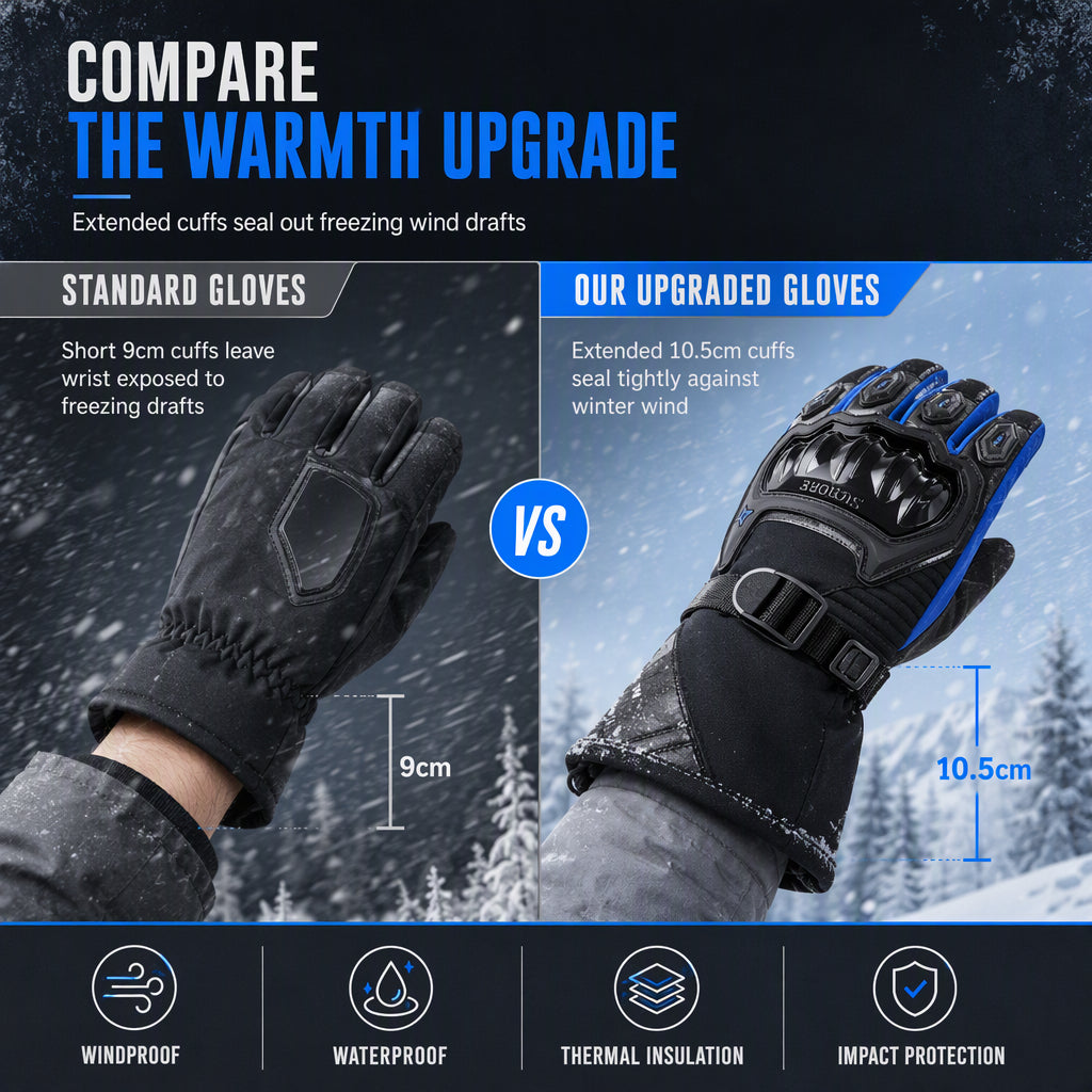 ❄️Winter Motocross Gloves Windproof Warm Motorcycle Riding Gear