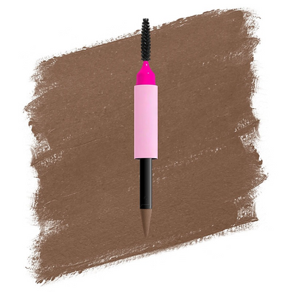 Double-ended fine-tipped eyebrow pencil