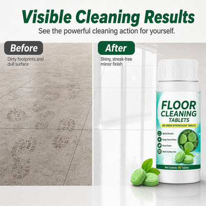 💧🧹 Floor Cleaning Effervescent Tablets – Just Drop, Dissolve & Mop! 80 Pcs for Tile, Wood & Marble