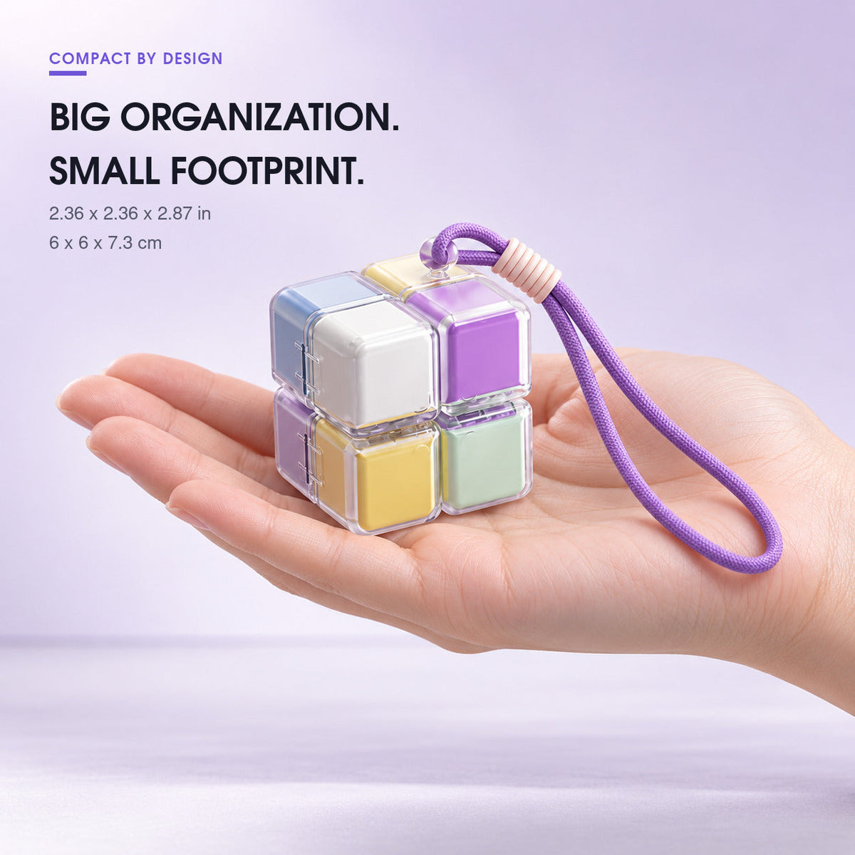 💊8-Compartment Rotating Cube Pill Organizer