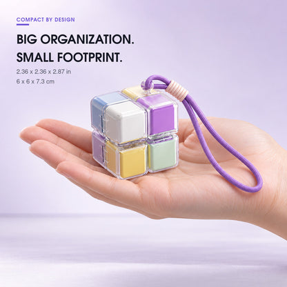 💊8-Compartment Rotating Cube Pill Organizer