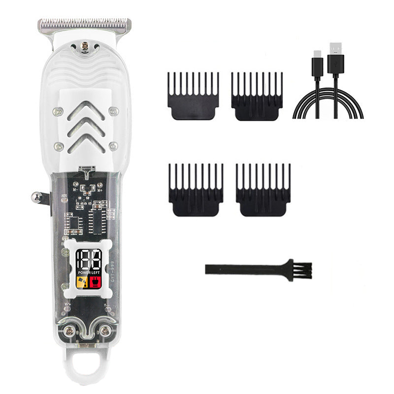 ⚡ Transparent Cordless Hair Trimmer