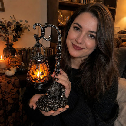 🎃Gothic Pumpkin Lantern – Victorian Halloween Decor🦇