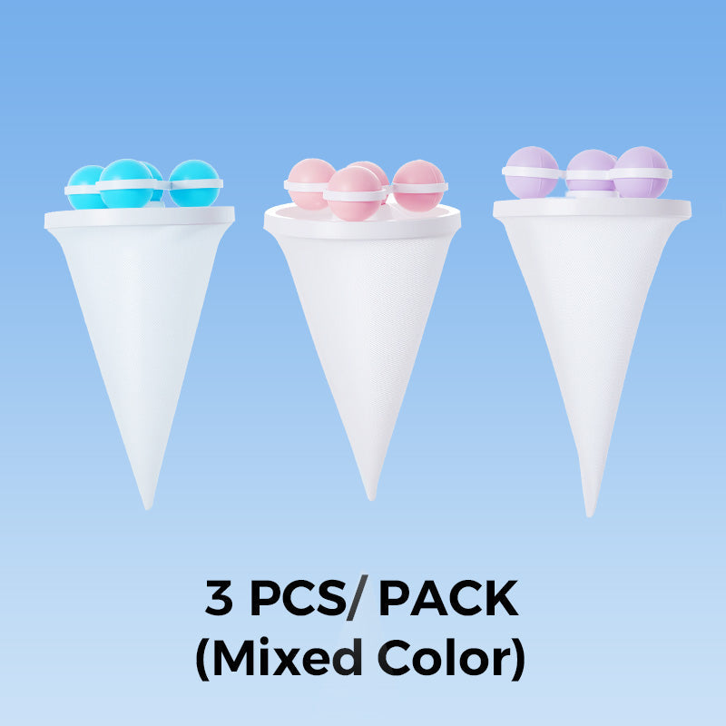 🐶 3-Pack Floating Pet Hair Catcher – Laundry Lint & Tissue Filter Bag for Washing Machine