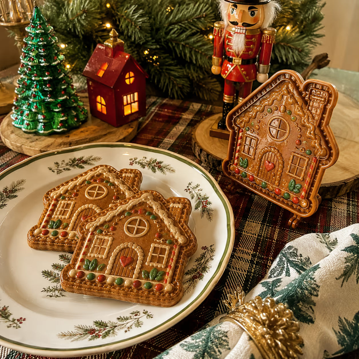 🎄Christmas Cookie & Mini Pie Molds – 8 Festive Designs for Holiday Baking (Reusable & Easy Press)🎅