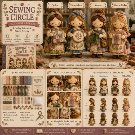 🎁🧵 Tiny Worlds Collection – Patchwork DIY Kit Series