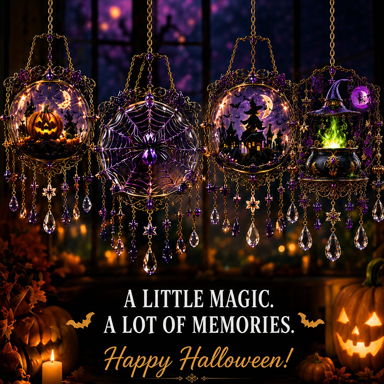 🎁Halloween Special Offer 50% OFF –🏰🎃Halloween Light-Catching Hanging Ornament