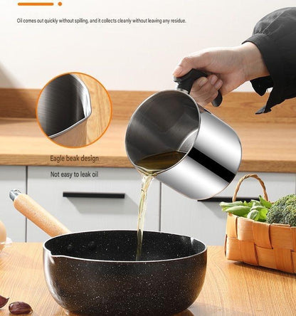 Stainless steel oil filtering pot
