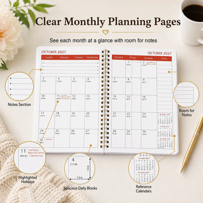 🐮  Cute Cow 5-Year Planner 2026–2030 | Monthly Organizer with Farmhouse Cover, Goal Tracking Pages & Long-Term Planning Layout ✨