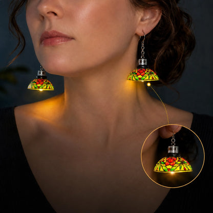 💡Handmade Vintage Light-Up Chandelier Earrings