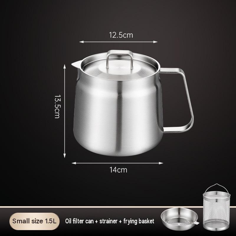🍳 Multi-Functional 304 Stainless Steel Oil Filter Pot & Deep Fryer Set