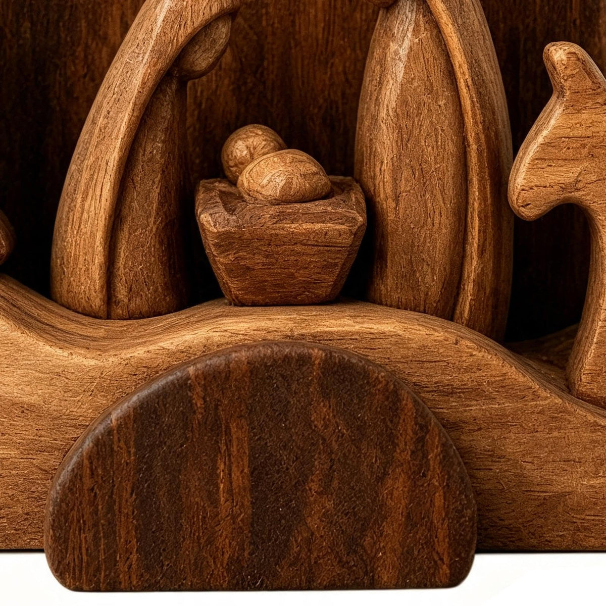 🪵 Rustic Wooden Nativity Scene Religious Christmas Decor