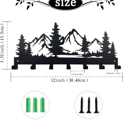 🦌🪝Deer Mountain Metal Wall Hook | Rustic Wildlife Coat & Key Hanger
