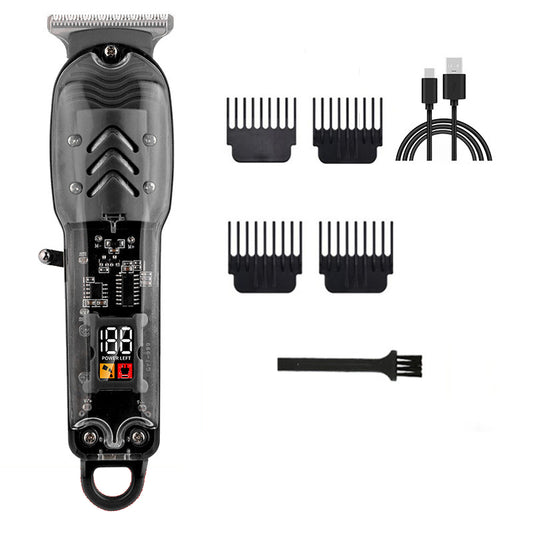 ⚡ Transparent Cordless Hair Trimmer