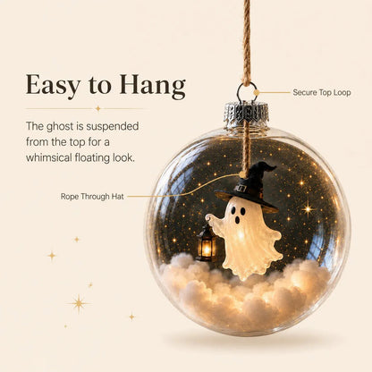 ✨ Glowing Halloween Bauble – 7 Cute Designs to Choose, Light-Up Acrylic Ornament with Soft Warm LED Glow