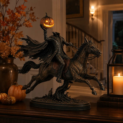 🐎🎃Lighted Headless Horseman Statue