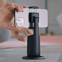 AI face-tracking phone holder demonstration