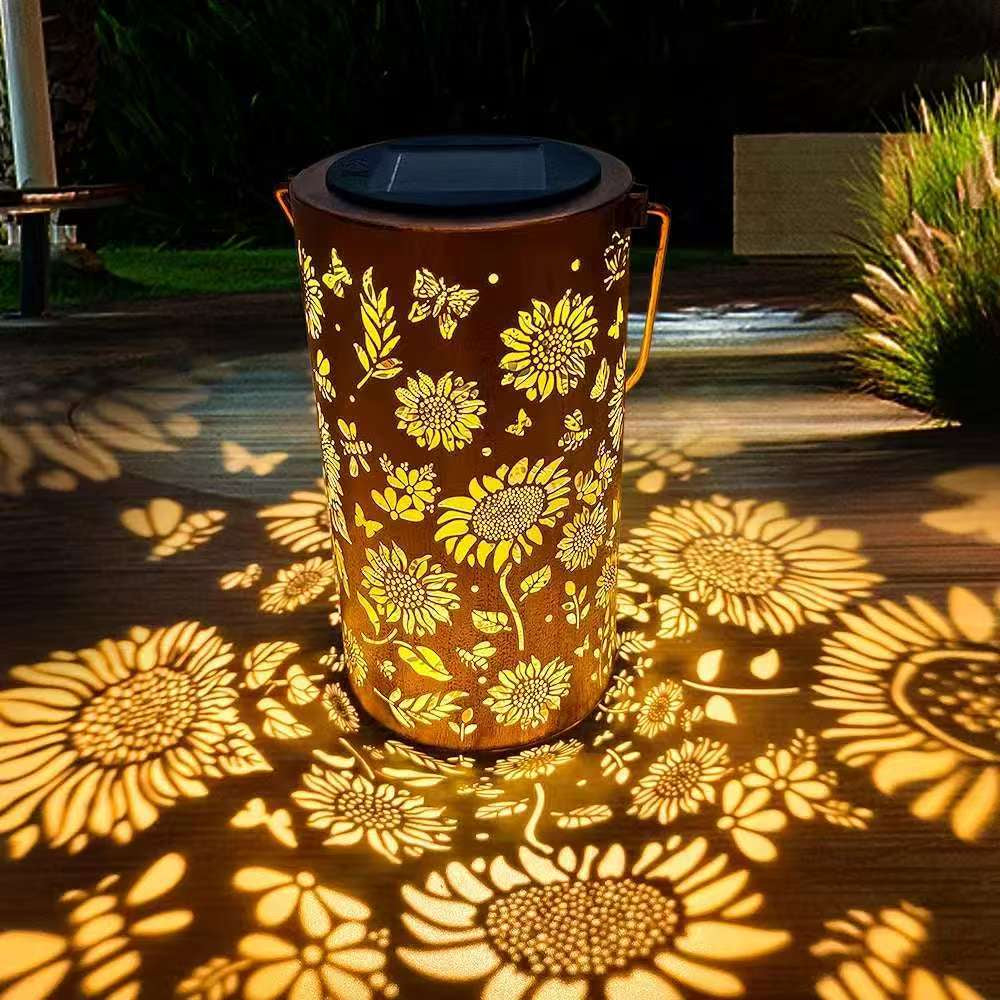 🌻 Solar Sunflower Projection Lantern