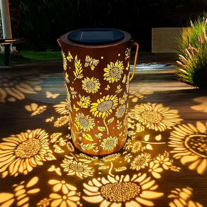 🌻 Solar Sunflower Projection Lantern