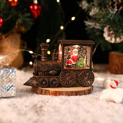 🎄Christmas train ornament with snowflake lights❄️