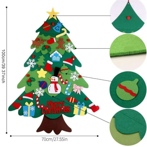 🎄 DIY Felt Christmas Tree for Kids