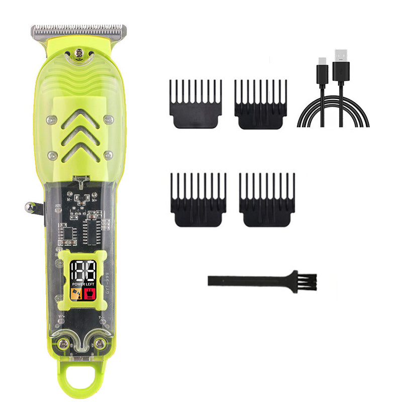⚡ Transparent Cordless Hair Trimmer