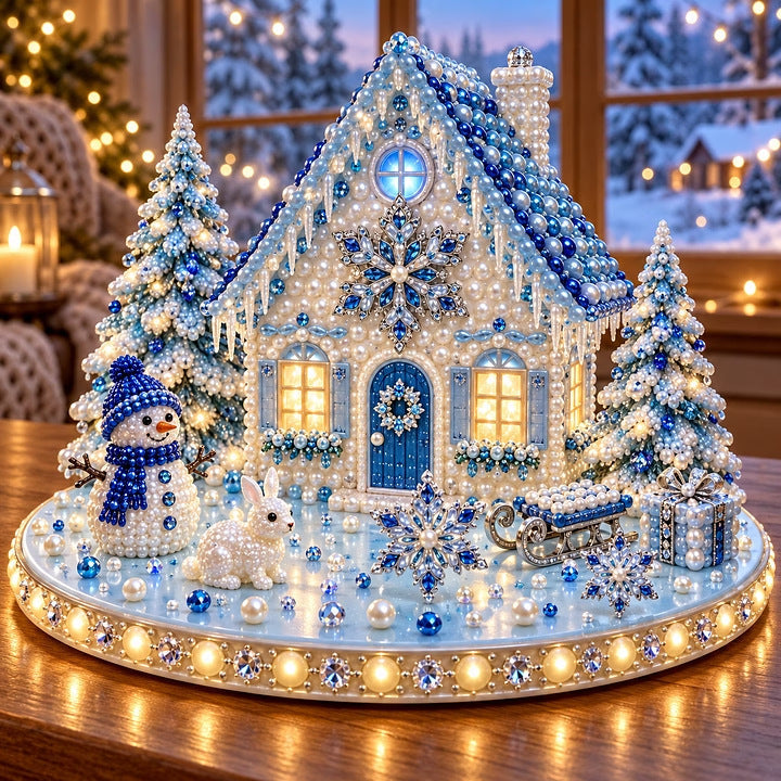 ✨Light Up Christmas Gingerbread House Diamond Painting Kit