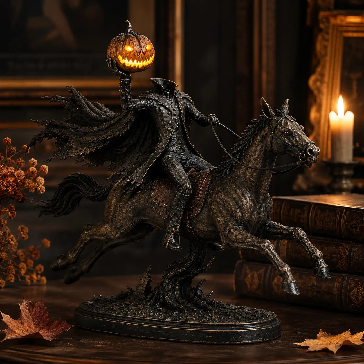 🐎🎃Lighted Headless Horseman Statue