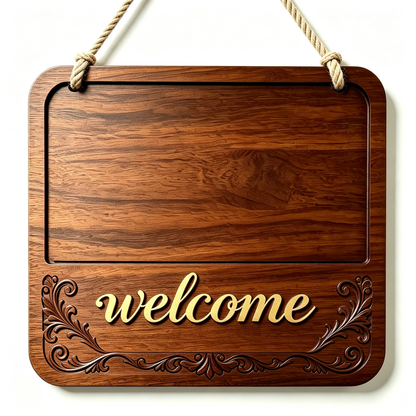 🏡Seasonal Interchangeable Wooden Welcome Sign Rustic Swap‑Out Inserts Door Hanger for Holiday Home Decor
