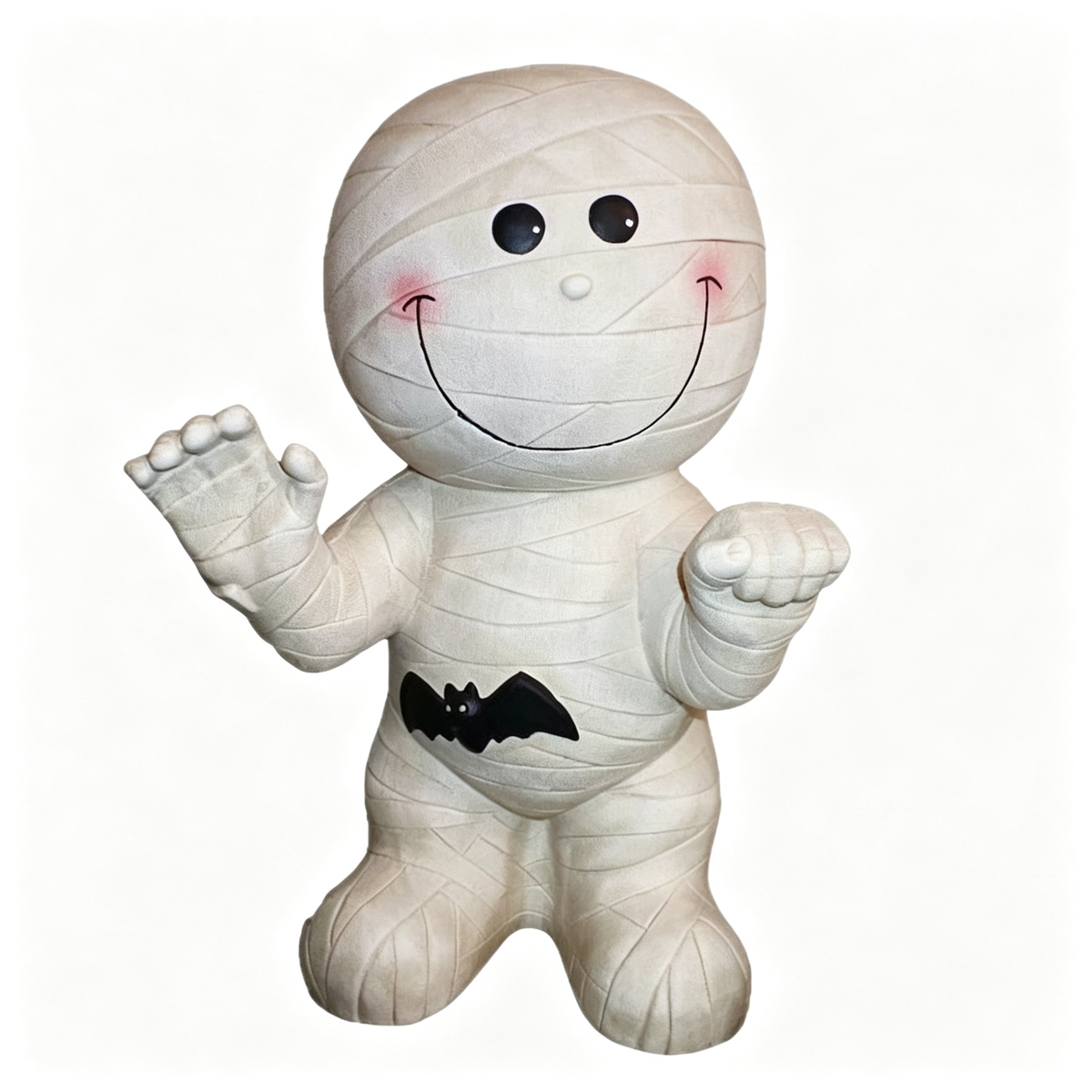 🦇 Cute Mummy Halloween Light Decor 🎃 Warm Glow Mummy Statue Night Light Indoor Halloween Tabletop Ornament