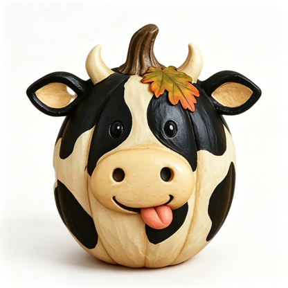 🎃 Farm Animal Pumpkin Figurines 🍁 Cute Fall Harvest Table Decor, Chicken Pig Cow Duck Sheep Horse Pumpkin Statue Set for Thanksgiving Home Ornament