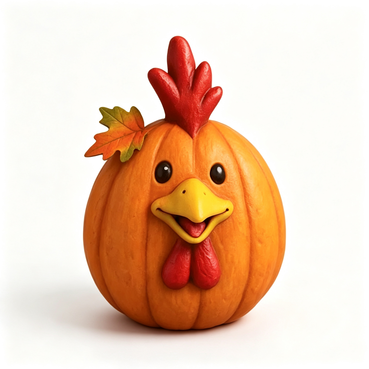 🎃 Farm Animal Pumpkin Figurines 🍁 Cute Fall Harvest Table Decor, Chicken Pig Cow Duck Sheep Horse Pumpkin Statue Set for Thanksgiving Home Ornament