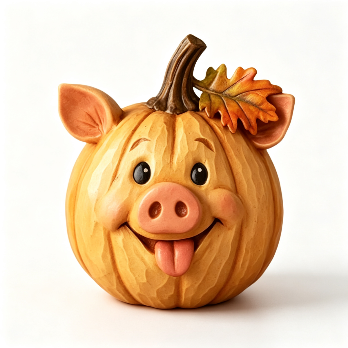 🎃 Farm Animal Pumpkin Figurines 🍁 Cute Fall Harvest Table Decor, Chicken Pig Cow Duck Sheep Horse Pumpkin Statue Set for Thanksgiving Home Ornament