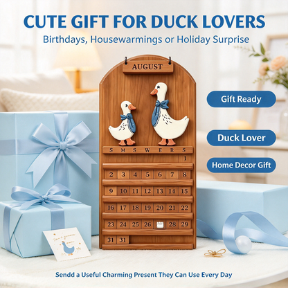 🦆Duck Wooden Perpetual Wall Calendar | Farmhouse Home Decor
