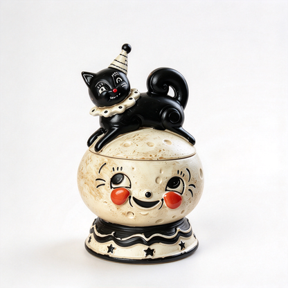 🎃Halloween Black Cat Ceramic Candy Jar | Retro Candy Bowl