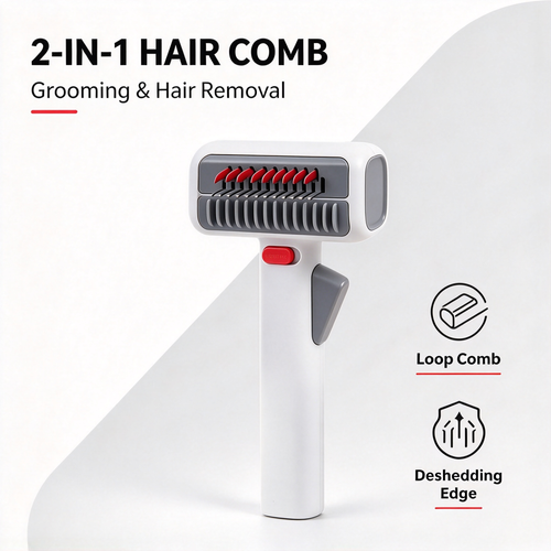 🐶 Pet Deshedding Comb 2 in 1 Grooming Tool