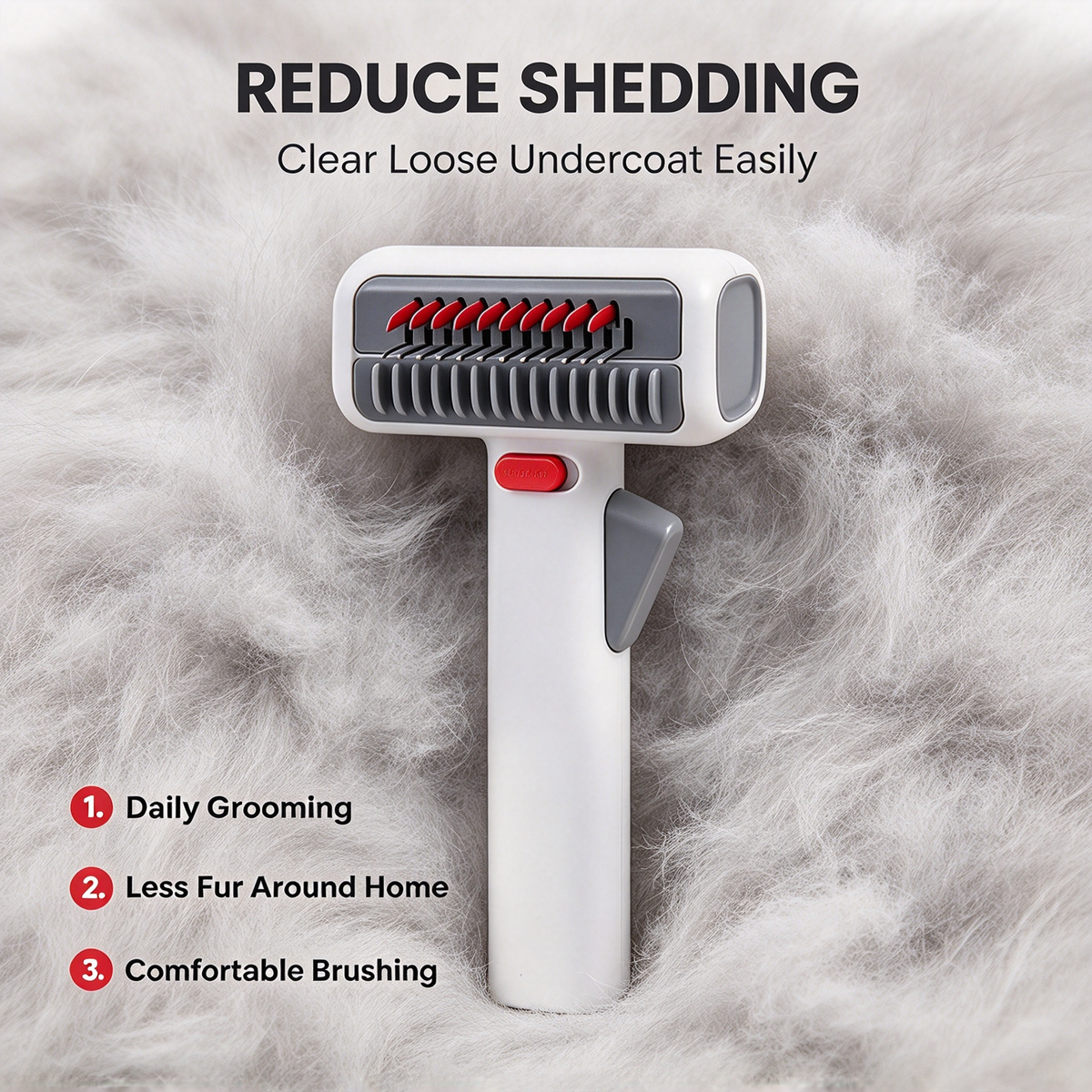 🐶 Pet Deshedding Comb 2 in 1 Grooming Tool