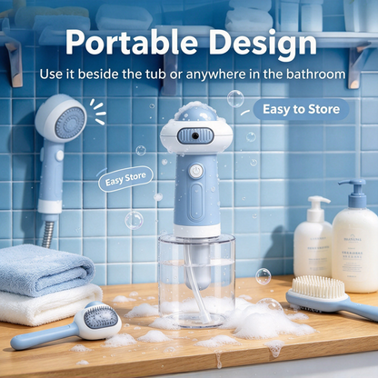 🛁 Electric Pet Bubble Foamer Dog Bath Tool